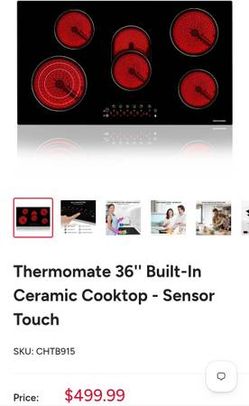 Thermo Mate CHTB915 36-Inch Built-In Ceramic Electric Cooktop Stove