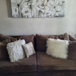 Couch, Over Size Chair, Rod Iron Glass Table