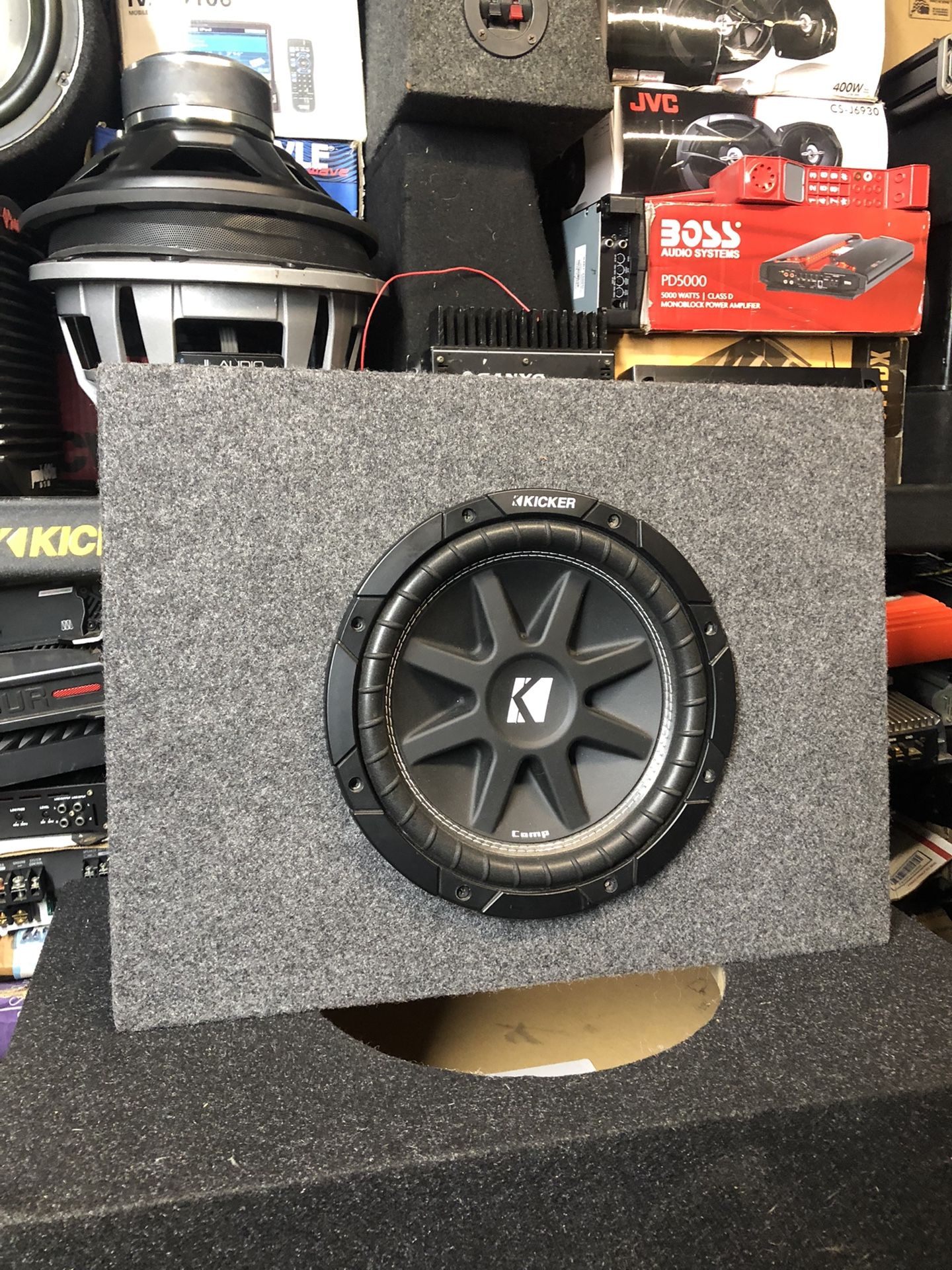 10 Inch Kicker Comp Subwoofer With Truck Style Box