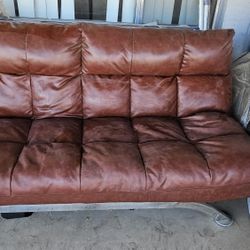 Futon Faux Leather Couch 