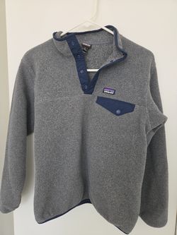 L (12) Grey Navy Patagonia Synchilla