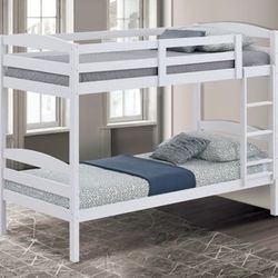 Brand New White Twin Size Bunk Bed