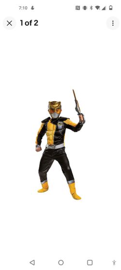 Brand New Power Rangers Beast Motphers Gold Ranger youth S (6-8)