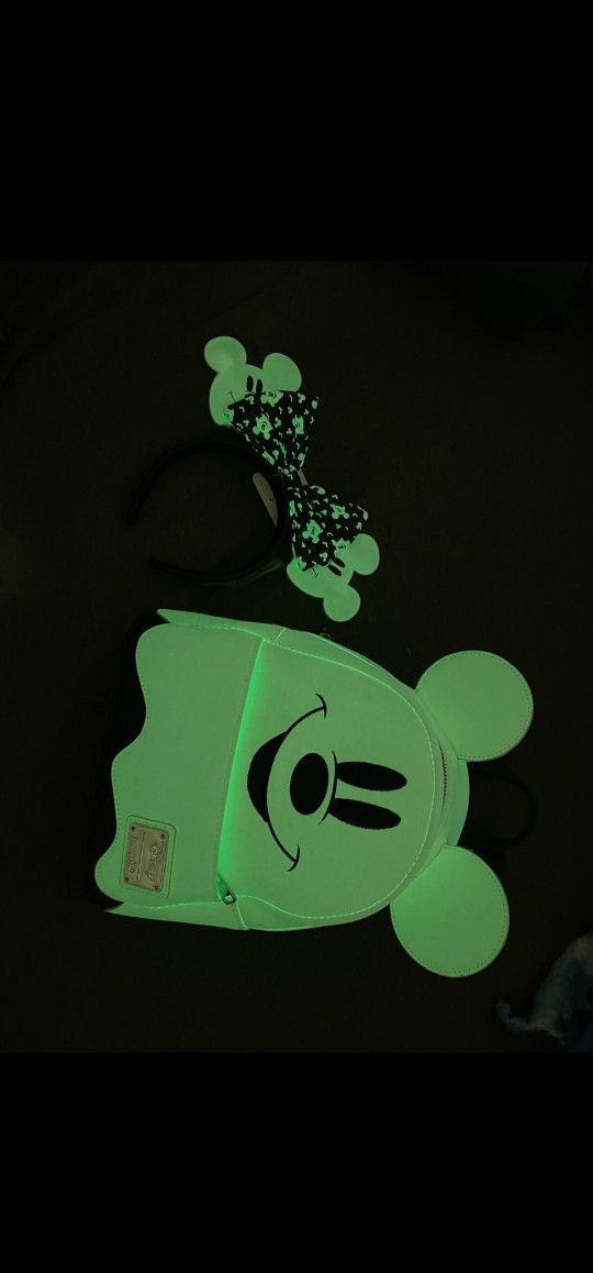 Loungefly Disneys Ghost Mickey Mouse BOO! Glow in The DARK