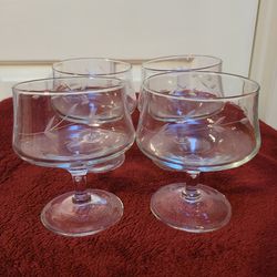 Princess House Heritage Dessert Cups Glasses $33.00 Set