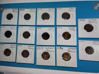 14 Rare Circulated Wheat Pennies
