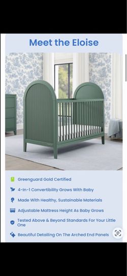 Crib/ Eloise 4in1 Convertible Crib/ baby/ toddler/ kids/ nursery: bedroom/ bed/ furniture/ new