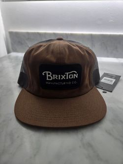 Brixton Men's Trucker Hat Brown Solid Pattern One Size Mesh Back