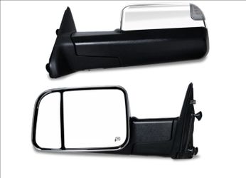 Towing mirror Chrome cap with Temperature sensor fit 2009-2015 Ram 1500, 2010 to 2015 Ram  2500, 3500