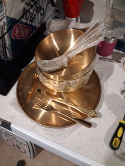 Gold Stainless Steel Dinnerware Set