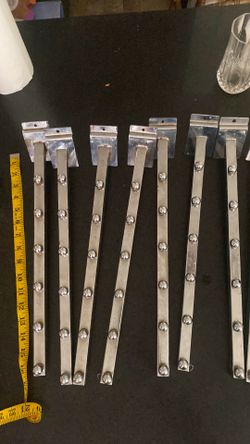 Chrome 6 balls for slat wall 16” hanger-8 pieces