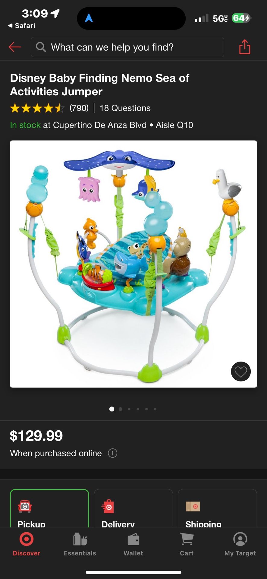 Disney Baby Finding Nemo Sea Of Activities Jumper