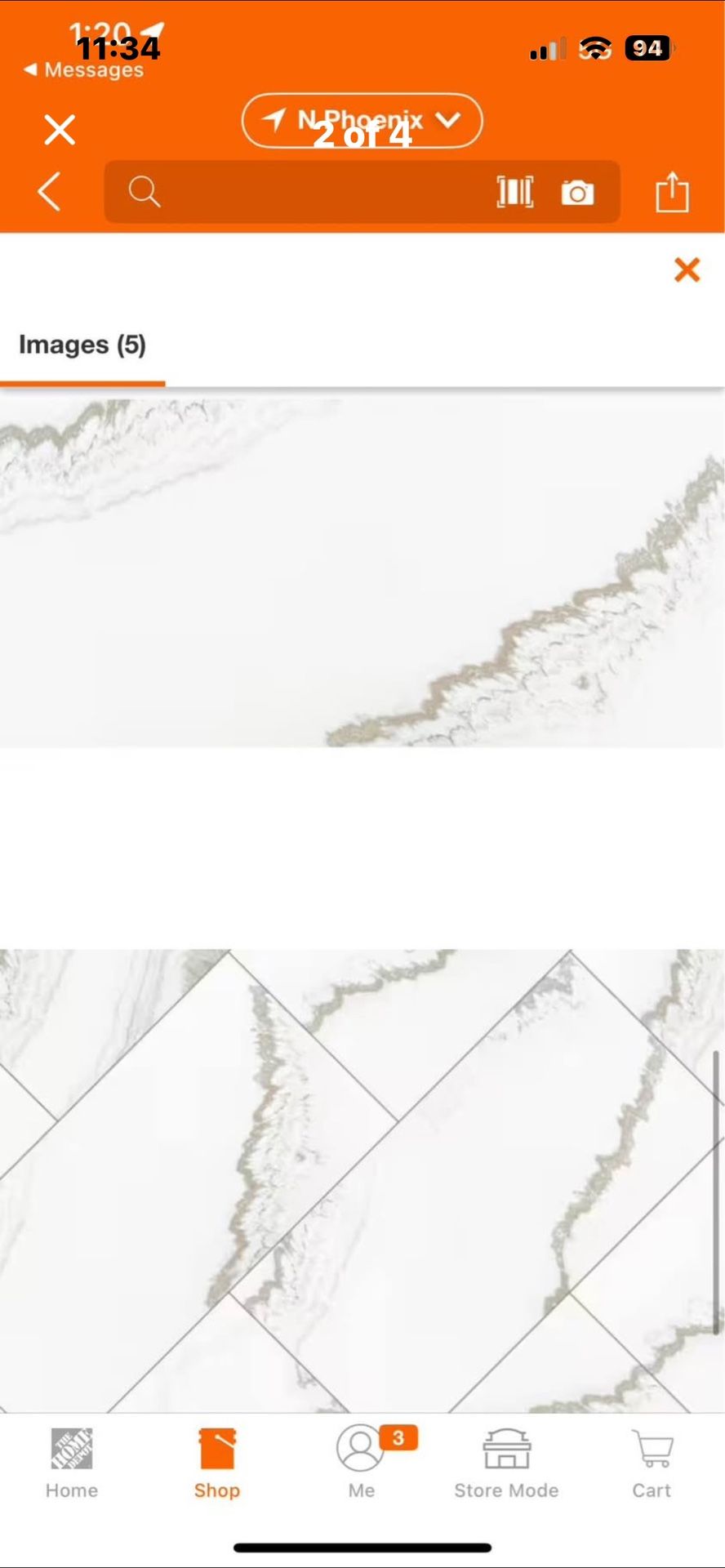 MSI Pure Harmony 24 in. x 48 in. Polished Porcelain Marble Look Floor and Wall Tile (16 sq. ft./Case