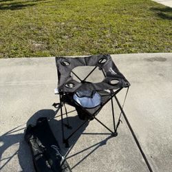 Portable Camping Picnic Snack Table With Cooler 