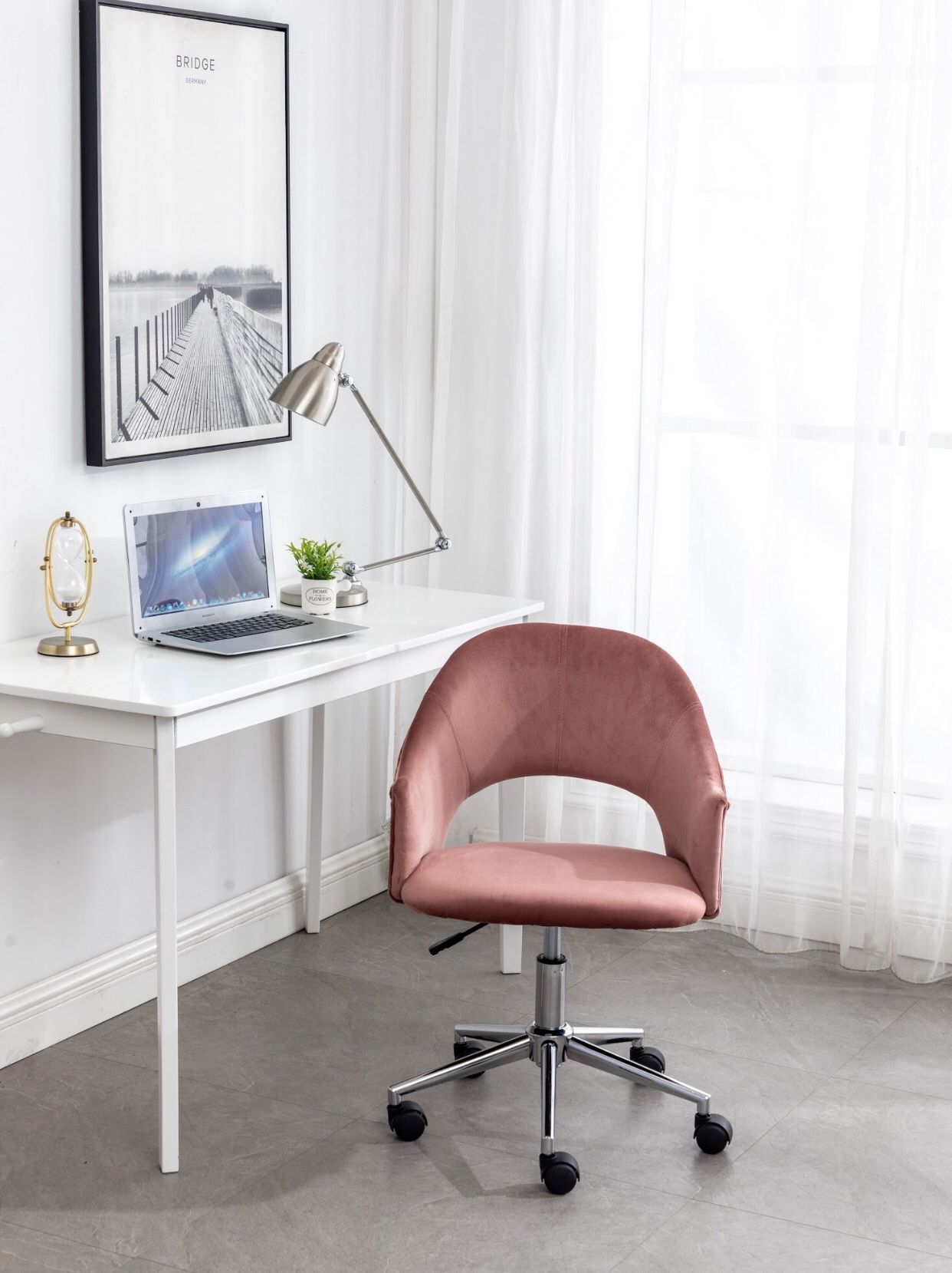 Rose gold velvet vanity chair office chair desk chair pink vanity chair velvet chairs BRAND NEW IN BOX