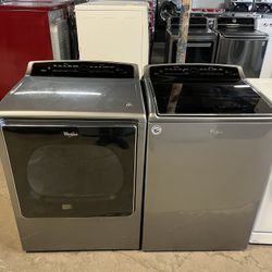 🧺 WHIRLPOOL TOP-LOAD WASHER & ELECTRIC DRYER SET! 