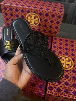 Brand New Tory Burch Miller Rhinestone Sandals 