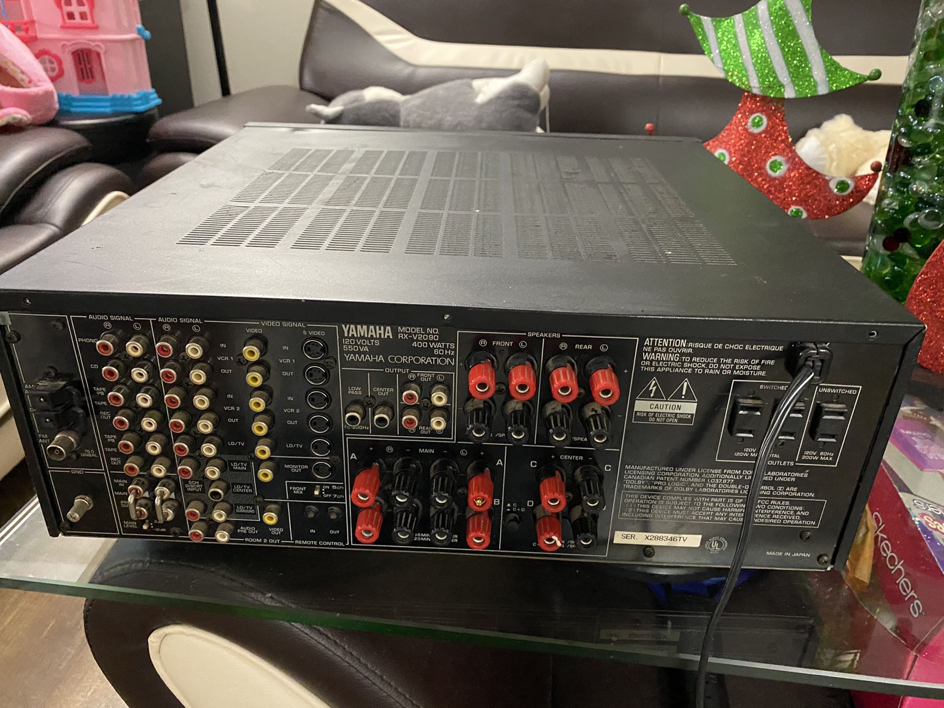 Yamaha RXV2090 Natural Sound Stereo Receiver 5.1 Audio Video Amplifier