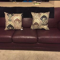 Red Leather couch 