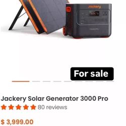 Jackery Explorer 3000 Pro Solar Generator with 2x Solar Saga 200 Panels