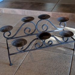 Wrought iron Candle Holder - Rustic 7 Pillar Candles