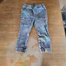 Toddler Boy Gray Denim Pant Jogger