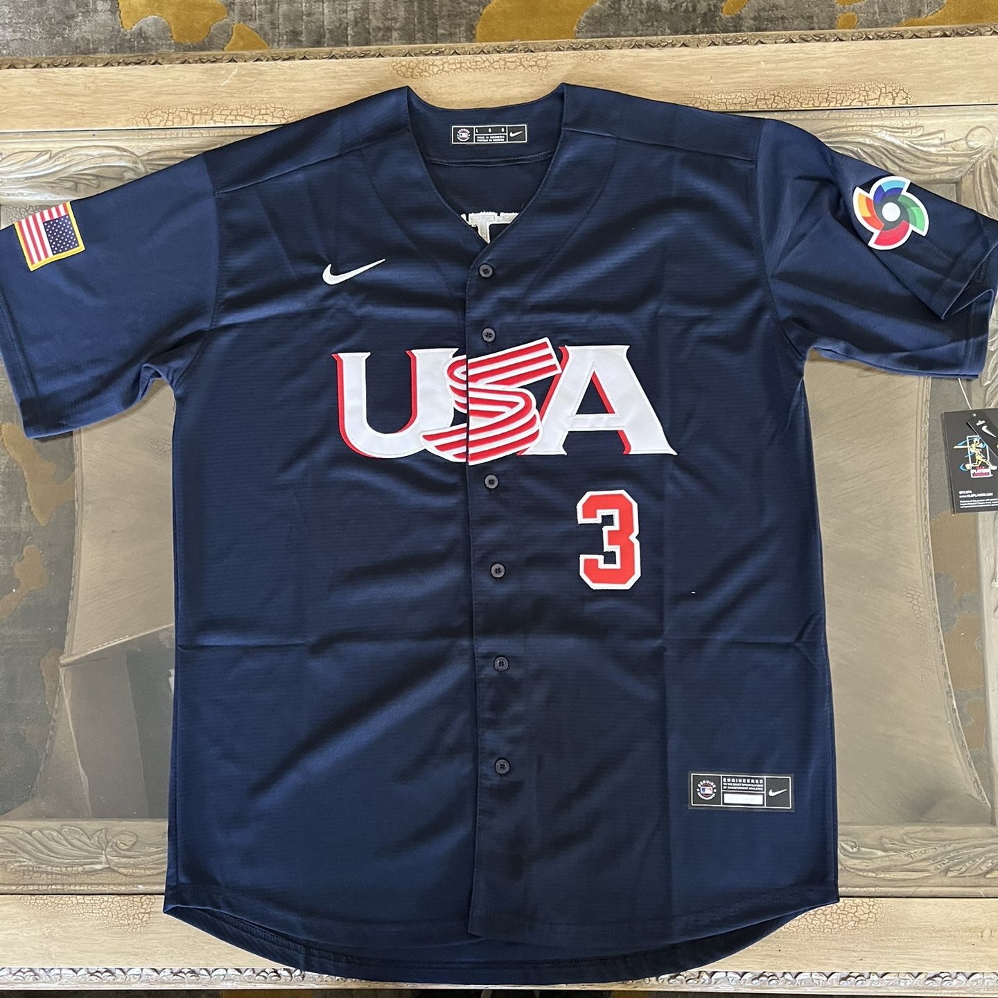 Mookie Betts Pinstripe Dodgers Jersey Gold Colorway..everything  Stitched..size 2X for Sale in Long Beach, CA - OfferUp