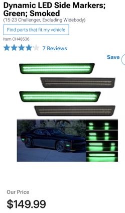 Dodge challenger green lights