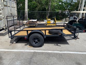 Single Axle 6x20 Utility Trailer with Wood Deck