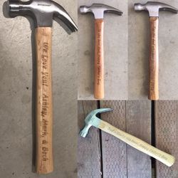 Laser Engraved Hammer Makes Great Father's Day Gift only $15