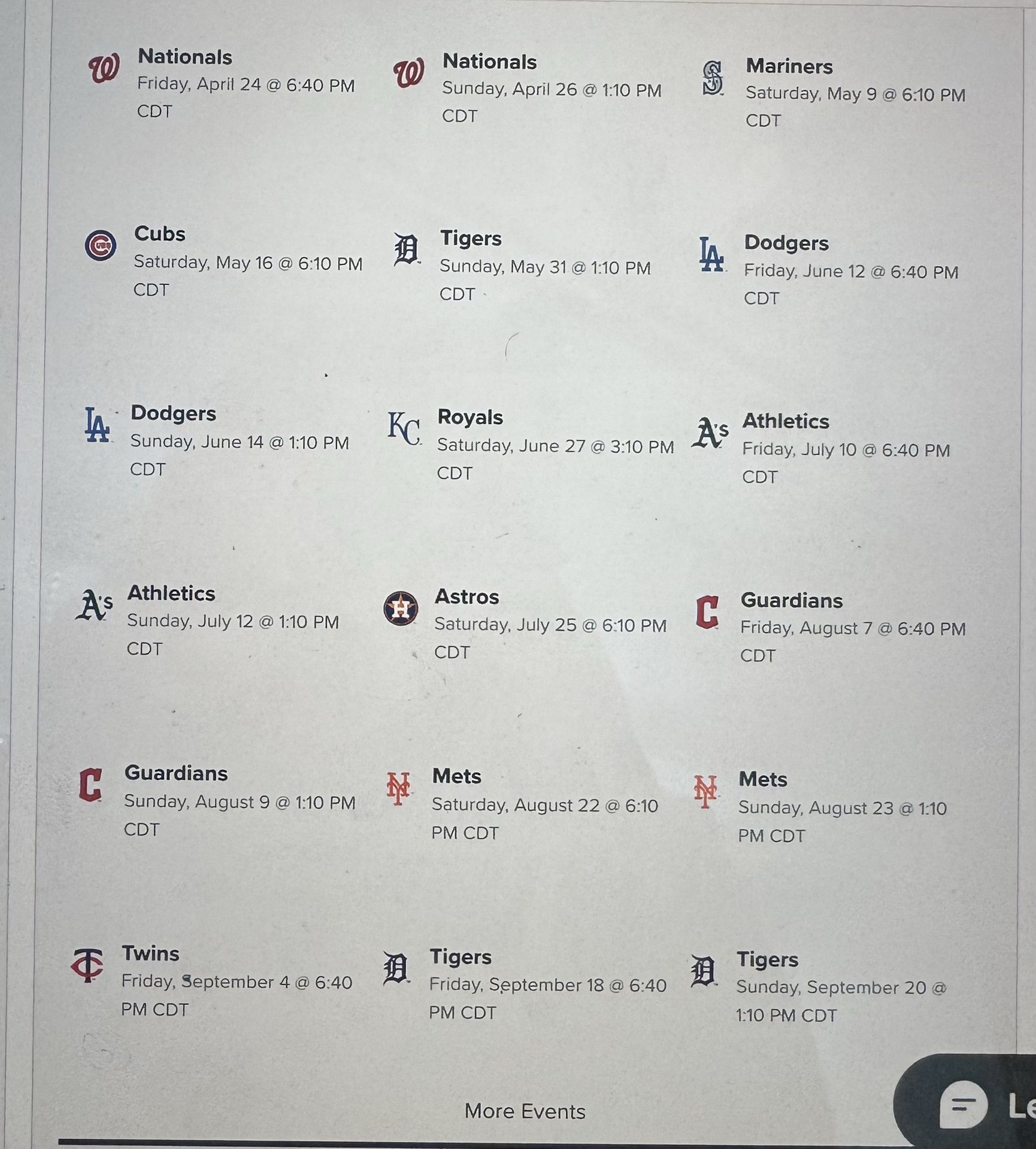White Sox’s Game Tickets