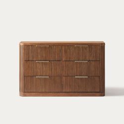Finnley 62" Fluted 6- Drawer Dresser