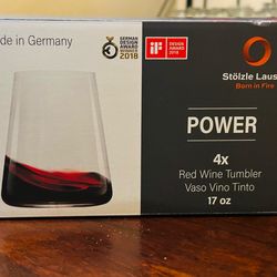 4 Stolzle Lausitz Wine Tumblers