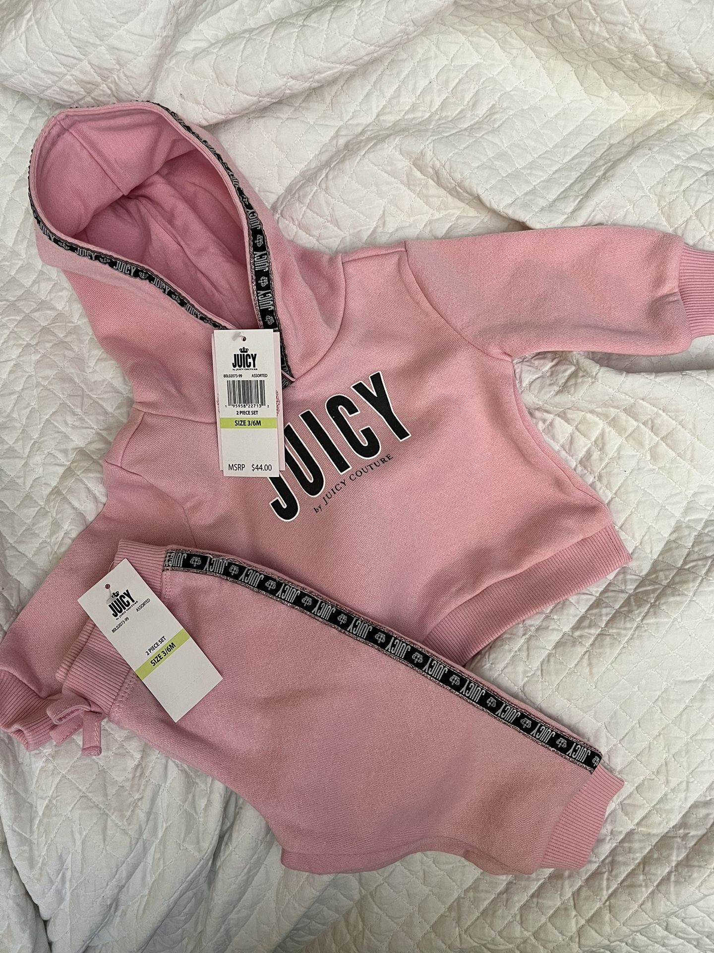 Baby Juicy Couture Pink Tracksuit 3-6 Mths NWT