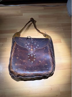 Vintage Hand Tooled Leather Bag - Boho-Hippie
