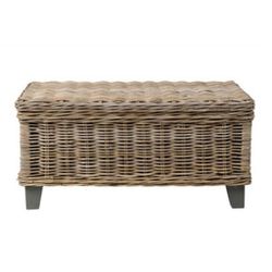 Seascape Driftwood Rattan Coffee Table With Storage