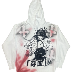 Custom Limited Edition Choso Hoodie – Jujutsu Kaisen Anime Spray Graphic Streetwear Size Large – Worldwide Shipping