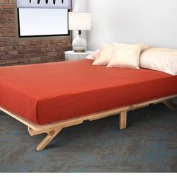 Full Size Bed Frame And Mattress (4 Pieces)