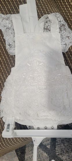 White Lace Romper 3m