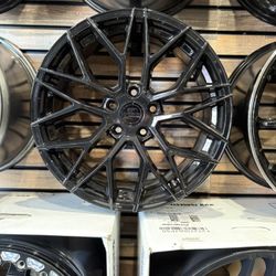 Katana Black WHEELS WITH 235/40/18 GOODYEAR EAGLE SPORT (5x114.3) FITMENT: CIVIC, ACCORD, CAMRY, AND MORE!