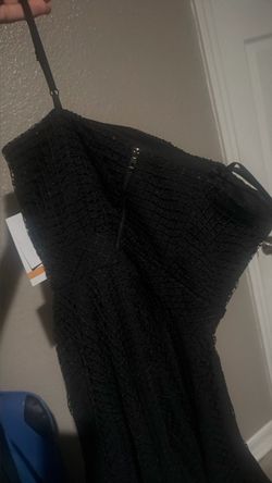 Black Lace Spaghetti Strap Dress