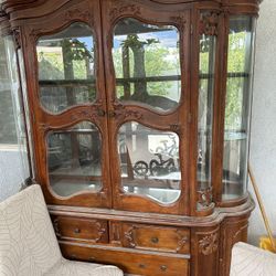 Wood Display With Glass