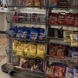 Commercial Supermarket Display Stand Floor-Standing Snack Supermarket Display Shelf