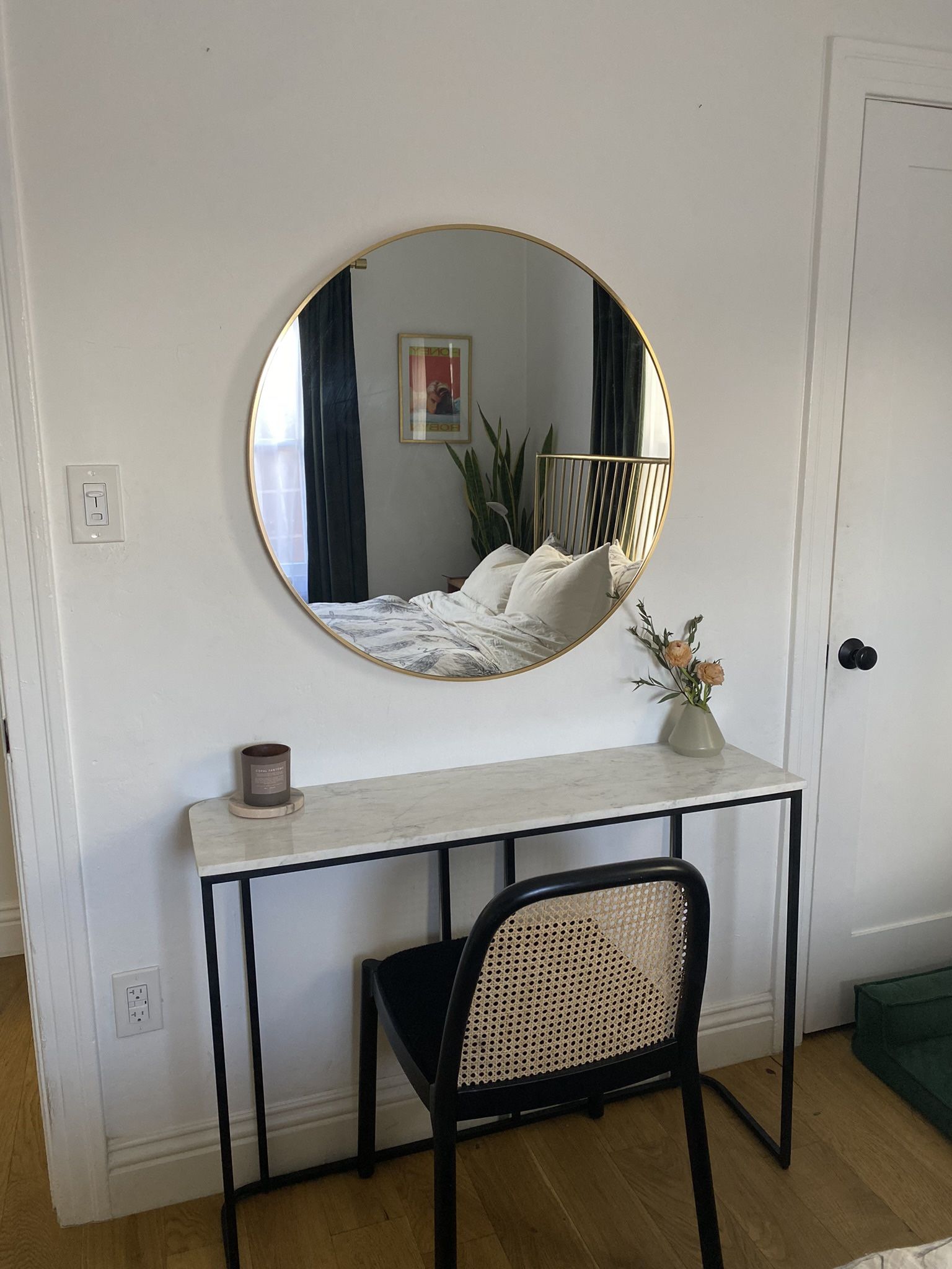 Marble vanity set (with mirror)