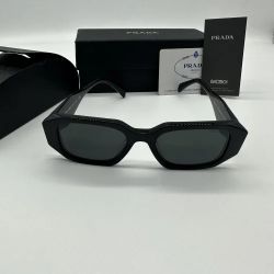 PRADA PR17WS 1AB5SO Black Dark Grey Lens Unisex Sunglasses