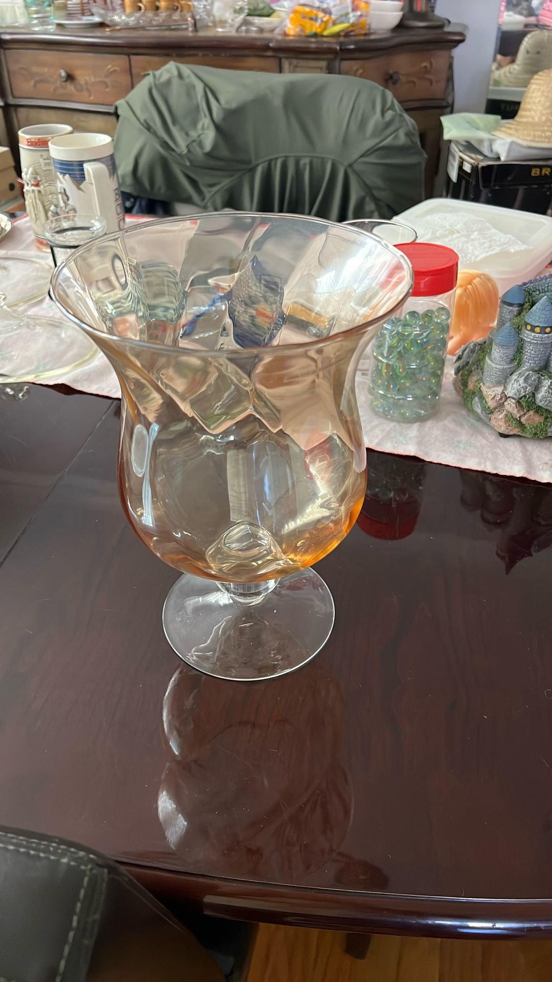 Hurricane Clear Glass Collectible Candle Holder 