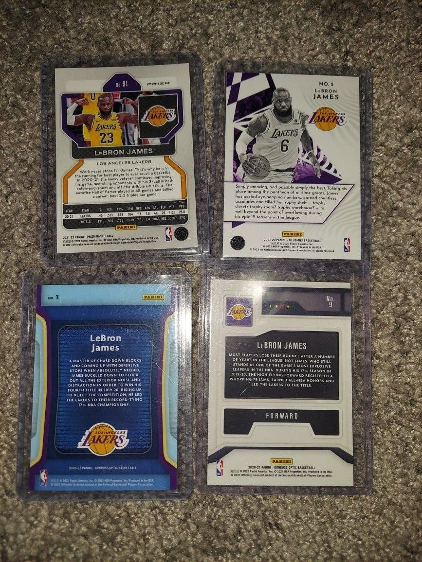 Card Lot Of Lebron James 🔥 See front and back of pictures to