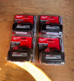 each Milwaukee M18 battery 6.0 $85 each