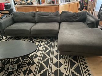 Gray Fabric Sectional Sofa with Chaise (open to offers)