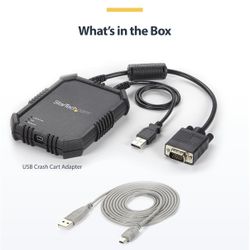 USB KVM Crash Cart Adapter Console For Laptop